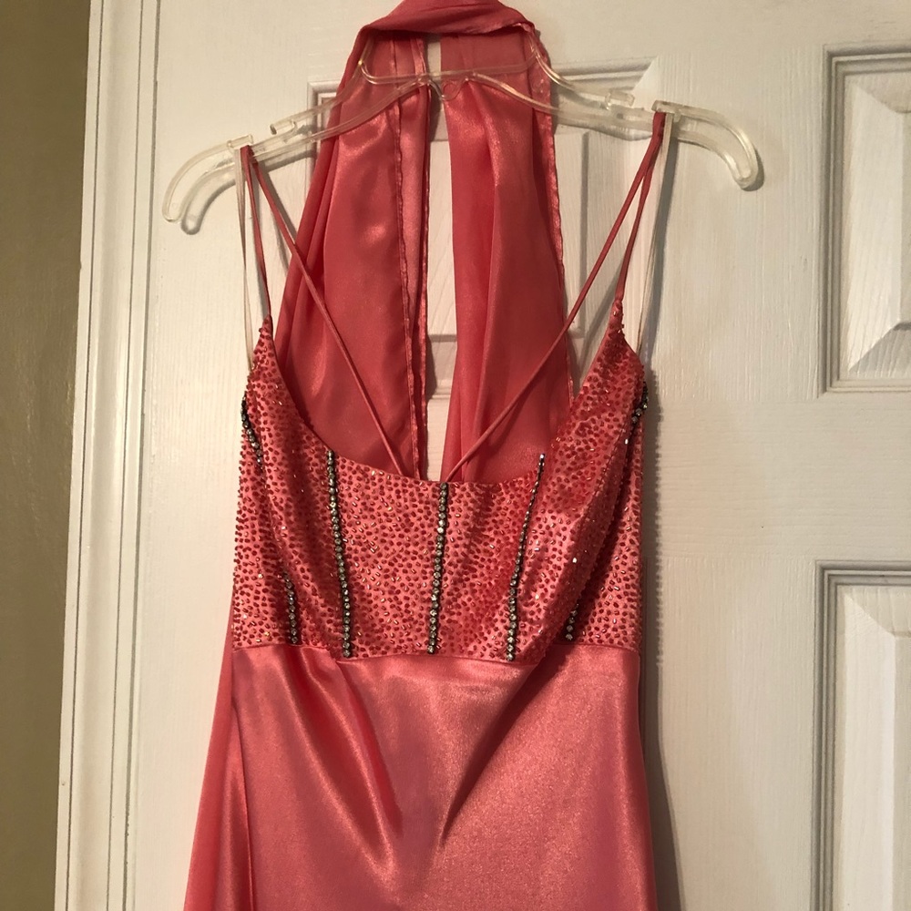 Cashe size 7/8 pink prom dress